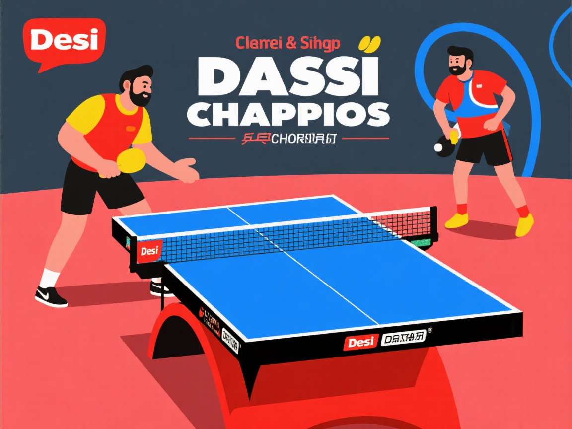 Desi Table Tennis Challenge - Authentic Indian Gameplay Desi Table Tennis Challenge gameplay showing Indian street-style table tennis court with players in traditional attire