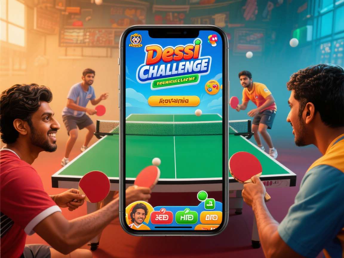 Desi Table Tennis Challenge - Community Meetup Desi Table Tennis Challenge community meetup in Bangalore with players competing in real life